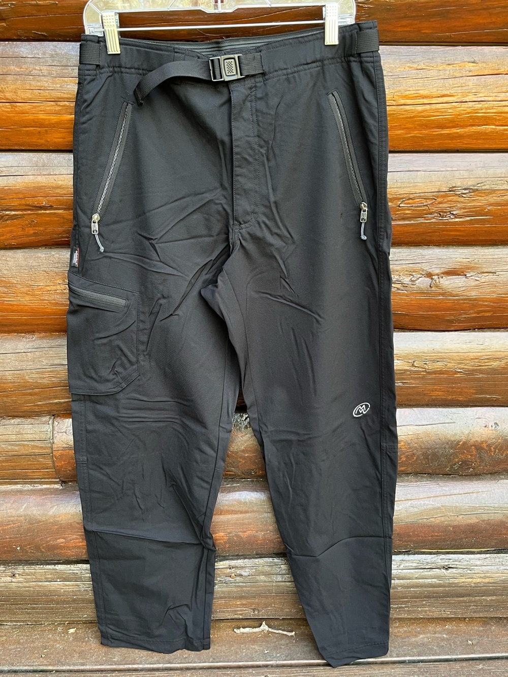 Men’s Cloudveil Switchback Outdoor Pants w/Integrated Belt - Black, Size Medium